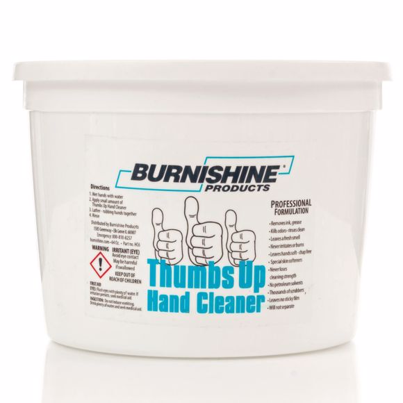 Burnishine Products. hand cleaner removes ink, grease, dirt and stains